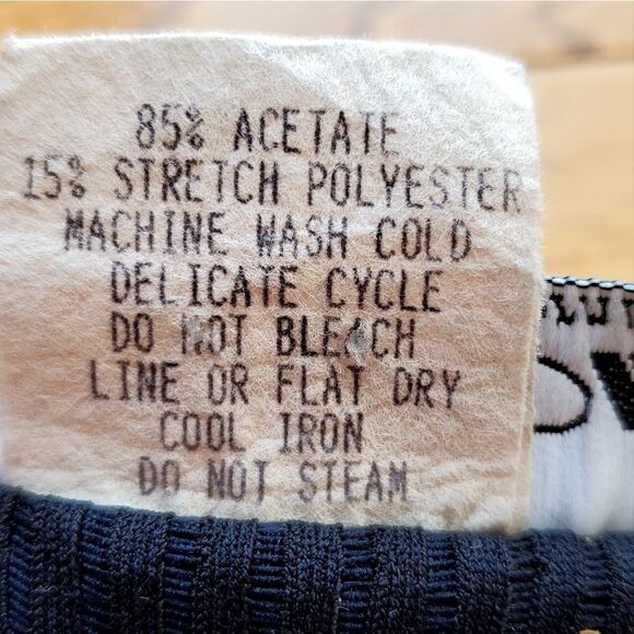 🔺️Vintage Sharade Black Crinkle Tunic/Mini Dress Size 10 - Picture 7 of 7